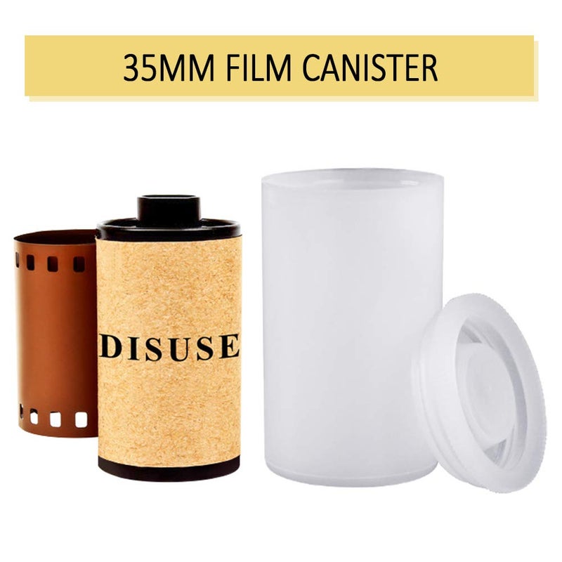 Heqishun 35mm Film Canisters with Caps (35 Pack) Plastic White Empty Film Canister Case Bulk with Lids Storage Reel Containers for Storing Film, Small Accessories, Beads - Image 3